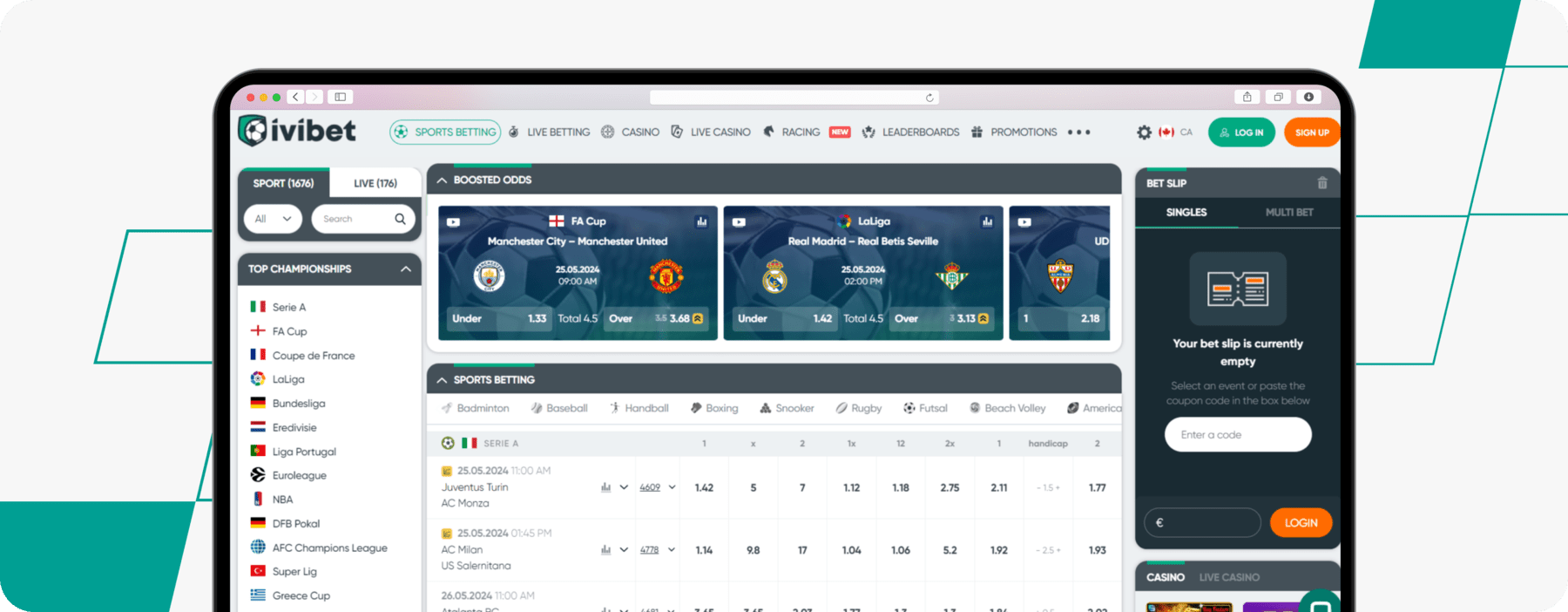 Ivibet desktop screenshot